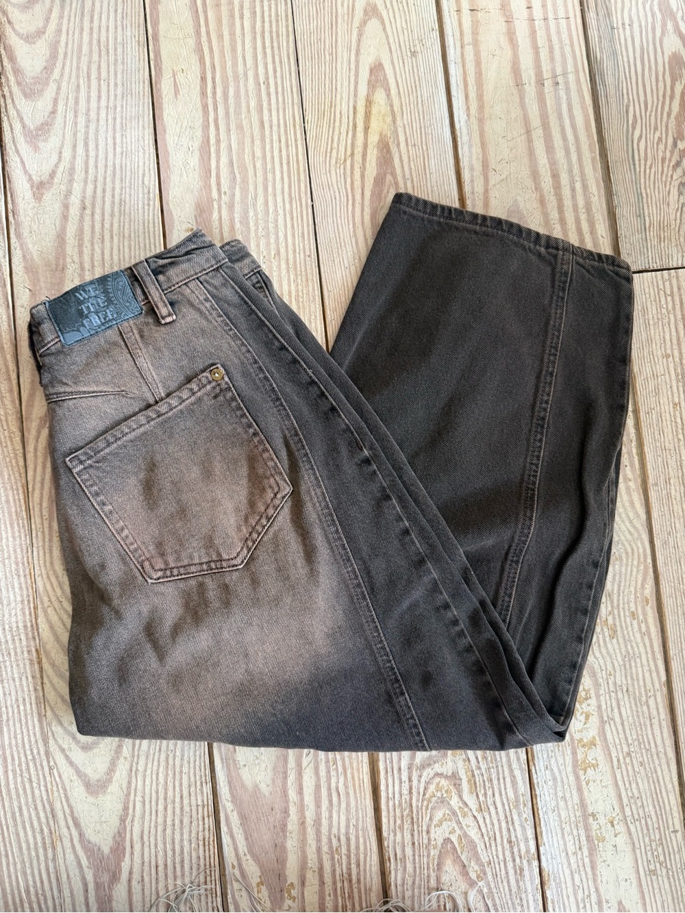 Free People Good Luck mid-rise barrel jeans size 26 - Picture 3 of 4